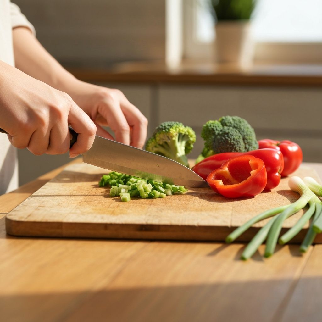 Krojenie świeżych warzyw